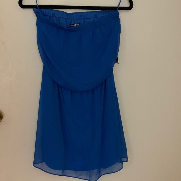 Express Vibrant Blue with or without straps Mini Dress - Picture 1 of 4
